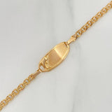 Bracelet Baby Oval Plate Dolphin 2.25 g / 6 in / 2.9 mm Yellow Gold 18K