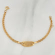 Bracelet Baby Roll-On Oval Plate Dolphin 2.35 g / 6 1/4 in / 5 1/2 in 2.8 mm Yellow Gold 18K