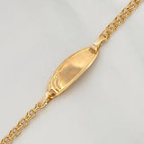 Bracelet Baby Oval Plate Footprint 2.2 g / 5 1/2 in / 2.9 mm Yellow Gold 18K
