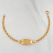 Bracelet Baby Oval Plate Footprint 2.2 g / 5 1/2 in / 2.9 mm Yellow Gold 18K