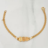 Pulso Bebé Placa Nube Virgen Guadalupe 2.3 g / 6 in / 3 mm Oro Amarillo 18K