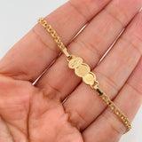 Pulso Bebé Placa Nube Virgen Guadalupe 2.3 g / 6 in / 3 mm Oro Amarillo 18K