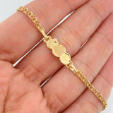 Pulso Bebé Placa Nube Angel 2.45 g / 6 1/4 in / 3 mm Oro Amarillo 18K
