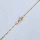 Cadena Escalera Plana 1.5gr / 50cm / 1.1mm Diamantada Tres Oros +3 18K $
