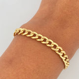 Pulso Cubano 5.3gr / 20.5cm / 5.6mm Oro Amarillo +0 18K $