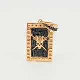 Dije Placa Calavera Tupida 8.45gr / 1 3/4 in / Oro Amarillo 18K ©