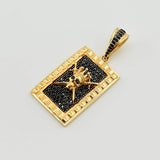 Dije Placa Calavera Tupida 8.45gr / 1 3/4 in / Oro Amarillo 18K ©