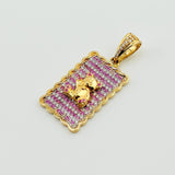 Dije Placa Oso Ondeada 5.9gr / 1 1/2 in / Oro Amarillo 18K ©