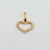 Dije Silueta Corazón Tupido 0.75gr / 1/2 in / Oro Amarillo 18K ©