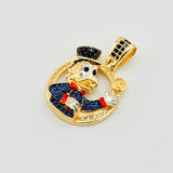 Dije Pato Inspirado 5.1gr / 1 in / Dos Oros Amarillo Blanco 18K ©