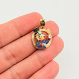 Dije Pato Inspirado 5.1gr / 1 in / Dos Oros Amarillo Blanco 18K ©