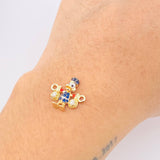 Herraje Pato Bolsa Dinero 1.45gr / 3/4 in / Dos Oros Amarillo Blanco 18K