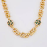 Rustic Clover Chain 59.7g / 24 in / 8mm Yellow Gold 18K