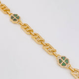 Rustic Clover Chain 59.7g / 24 in / 8mm Yellow Gold 18K