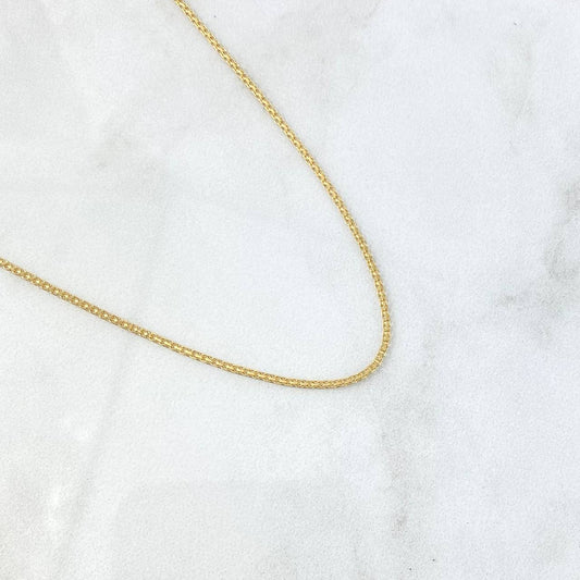 Cadena China 3.3gr / 23 1/2 in / 1.5mm Oro Amarillo +1 18K
