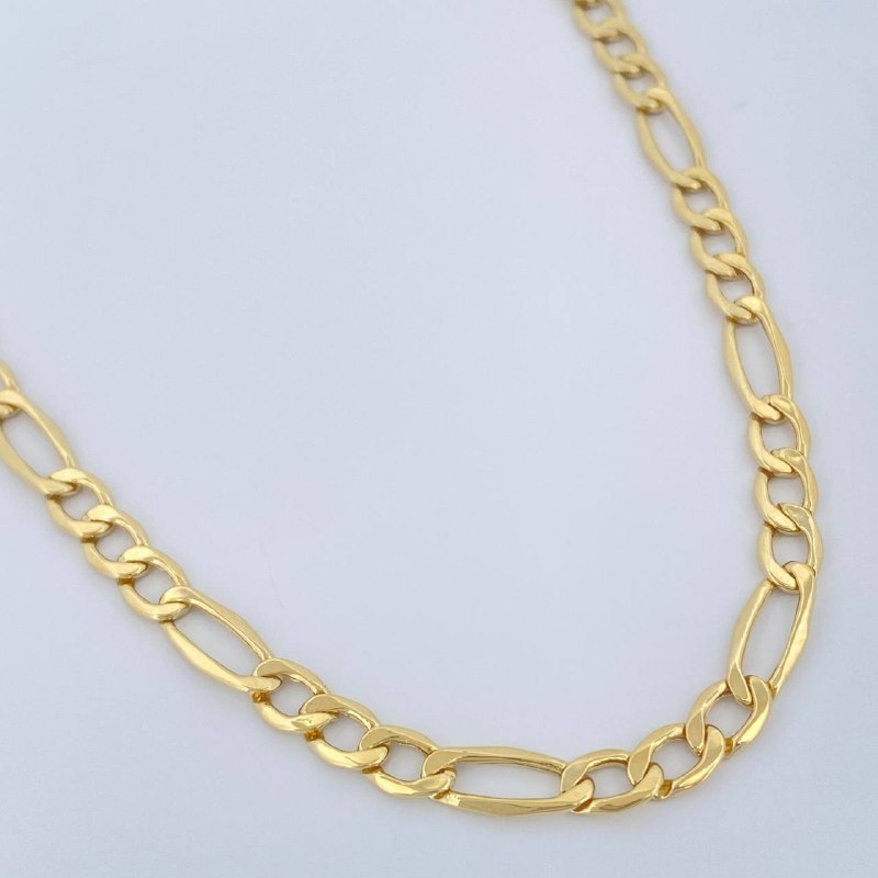 Figaro Chain 2.75gr / 24in / Yellow Gold +1 14K Italy $