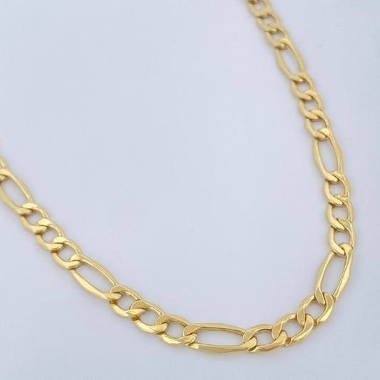 Cadena Figaro 2.8gr / 24 in / Oro Amarillo +1 14K Italy $