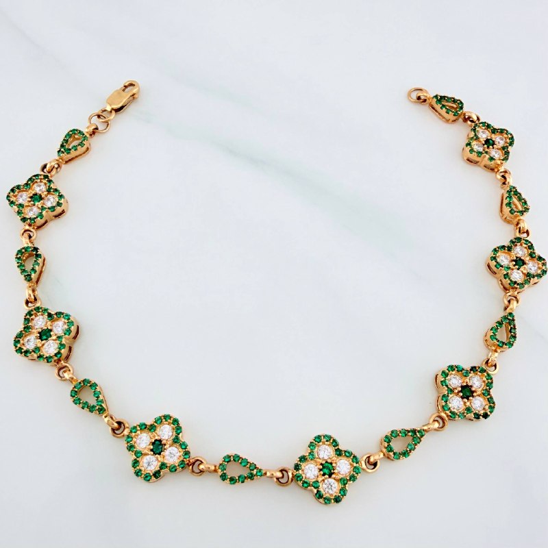 Clover Bracelet Drop 11.3 g / 8 in / 9.4 mm Yellow Gold 18K