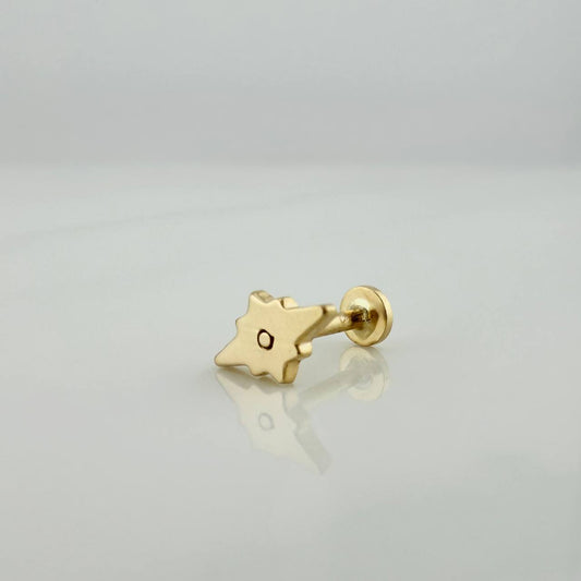 Cardinal Star Piercing 0.55 g / 1/4 in 18K Yellow Gold