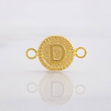 Herraje Circulo Letra D 0.55g / 3/4 in Oro Amarillo 18K