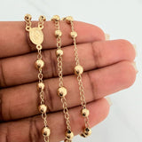 Rosario Virgen Milagrosa 10.55gr / 15 1/2 in / Oro Amarillo 18K %