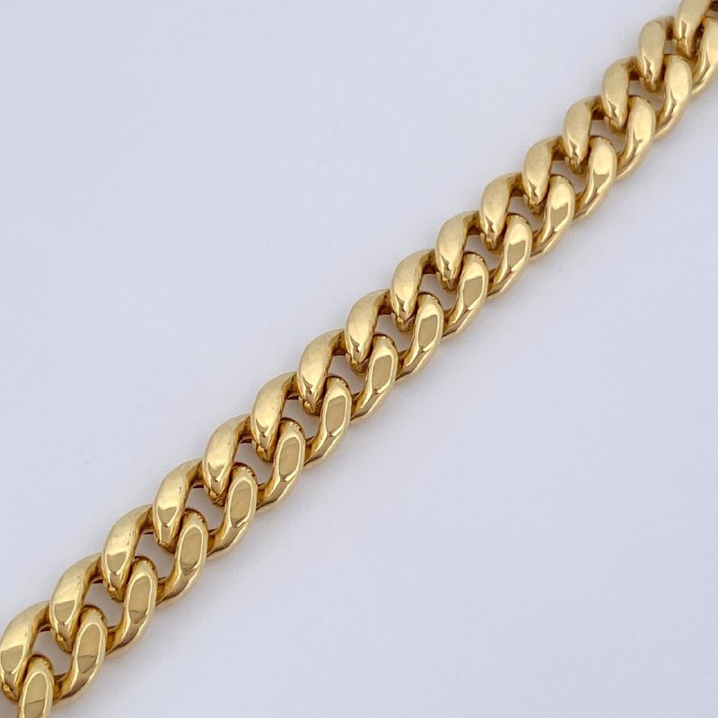 Tobillera Cubana 6.5gr / 9 1/4 in / Oro Amarillo +1 14K Italy &