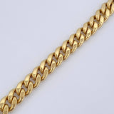 Tobillera Cubana 6.5gr / 9 1/4 in / Oro Amarillo +1 14K Italy &
