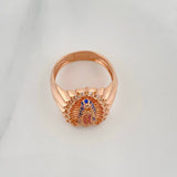 Our Lady of Guadalupe Ring 6.4 g / T7 1/2 18K Rose Gold