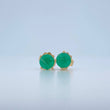 Topos Cuatro Garras Esmeralda 0.95gr / Oro Amarillo 18K +