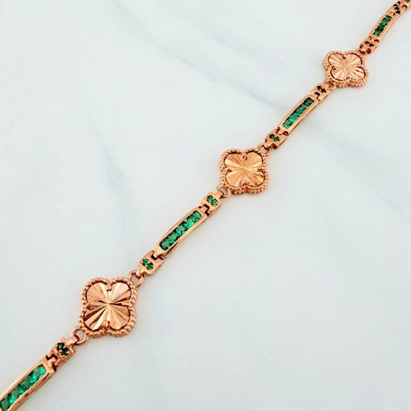 Clover Bracelet 10.45 g / 7 in / 3.4 mm 18K Rose Gold