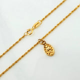 Rope Chain Set + Miraculous Virgin Pendant / 1.15 g / 17 3/4 in 18K Yellow Gold
