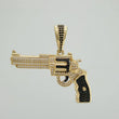 Dije Pistola 9.8 g / 1 3/4 in Dos Oros Negro Amarillo 18K