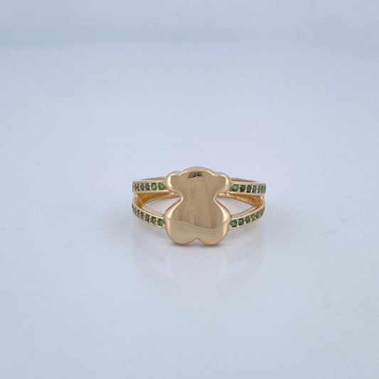 Bear Ring 4gr / Size 6 3/4 / 18K Gold &