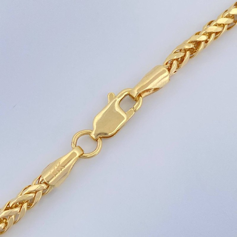 Franco Chain 7.65gr / 24 1/4 in / 14K Gold +3 Italy $