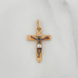 Dije Cruz Cristo Milagroso De Buga 1.4 g / 1 in Tres Oros 18K
