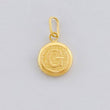 Pendant Circle Letter G 0.4g / 1/2 in Yellow Gold 18K