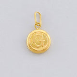 Pendant Circle Letter G 0.4g / 1/2 in Yellow Gold 18K