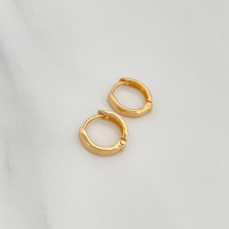 Candongas Aro Lisa 1.05 g / 1/2 in Oro Amarillo 18K