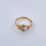 Hamsa Hand Heart Ring 2.4gr / Size 7 1/4 / 18K Gold &