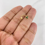 Curved Flower Piercing 0.6 g / 1/2 in 18K Yellow Gold