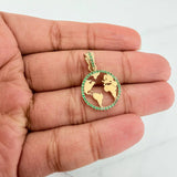 Dije Silueta Tierra 2.1 g / 1 in Oro Amarillo 18K