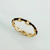 Ring Band Bracelet 1.65 g / T6 1/2 Two Golds Black Yellow 18K