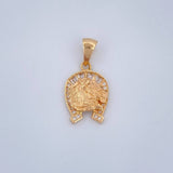 Horseshoe Horse Pendant 2.45gr / 1.0in / 18K Gold $