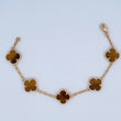 Paperclip Bracelet Clover 11.55gr / 7.3in / 18.5cm / Yellow Gold Nac.Esp. 18K $