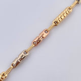 Rustic Barrel Anklet 6.5gr / 25cm / 18K Gold &