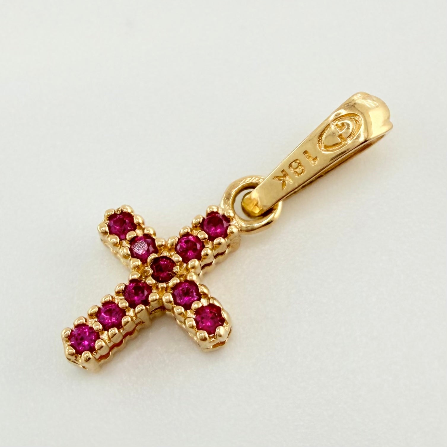 Dije Cruz Doble Faz 0.95gr / 3/4 in / Oro Amarillo 18K *