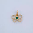 Butterfly Silhouette Pendant 0.5gr / 1/2 in / 18K Yellow Gold &