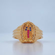 Virgin of Guadalupe Ring 4.4gr / Size 6 3/4 / 18K Gold