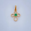 Pendant Silhouette Tear Cross 0.5gr / 3/4 in / 18K Yellow Gold &