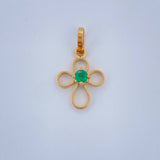 Pendant Silhouette Tear Cross 0.5gr / 3/4 in / 18K Yellow Gold &